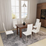 Τραπέζι Quiin pakoworld επεκτεινόμενο καρυδί 120-164x70x73.5εκ - Image 2