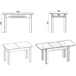 Τραπέζι Quiin pakoworld επεκτεινόμενο καρυδί 120-164x70x73.5εκ - Image 5