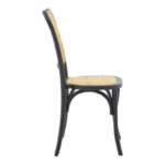 Καρέκλα στοιβαζόμενη Zozele pakoworld φυσικό rattan pe-μαύρο toon wood 45x51x88εκ - Image 3