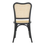Καρέκλα στοιβαζόμενη Zozele pakoworld φυσικό rattan pe-μαύρο toon wood 45x51x88εκ - Image 5
