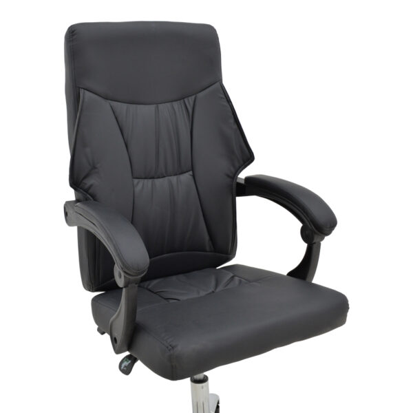 Καρέκλα γραφείου διευθυντή Glorin pakoworld μαύρο pu 60x68x128εκ - Image 6