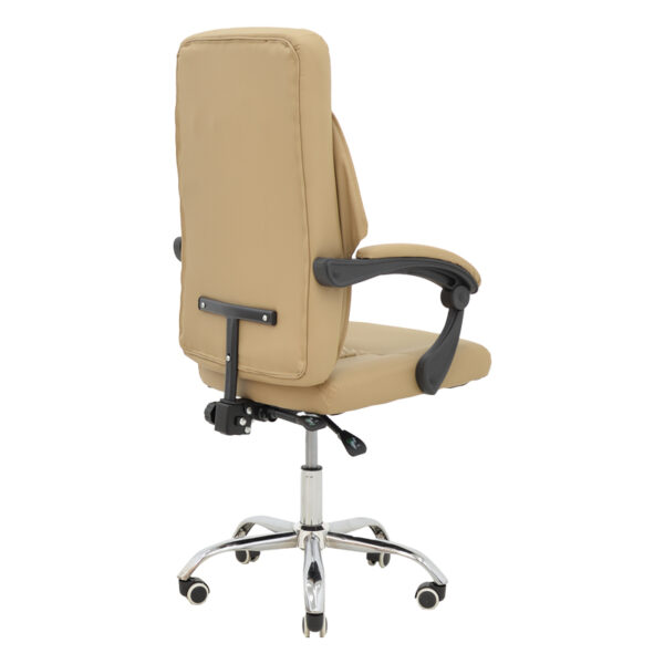 Καρέκλα γραφείου διευθυντή Glorin pakoworld μπεζ pu 60x68x128εκ - Image 2