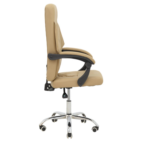 Καρέκλα γραφείου διευθυντή Glorin pakoworld μπεζ pu 60x68x128εκ - Image 3
