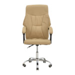 Καρέκλα γραφείου διευθυντή Glorin pakoworld μπεζ pu 60x68x128εκ - Image 4