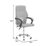 Καρέκλα γραφείου διευθυντή Glorin pakoworld μπεζ pu 60x68x128εκ - Image 9