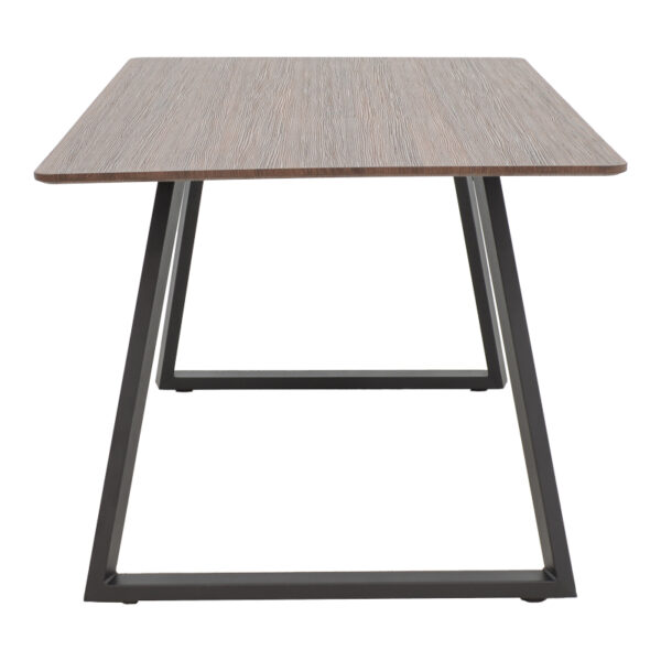 Τραπέζι Winor pakoworld καρυδί mdf-πόδι μαύρο μεταλλικό 160x90x75εκ - Image 3