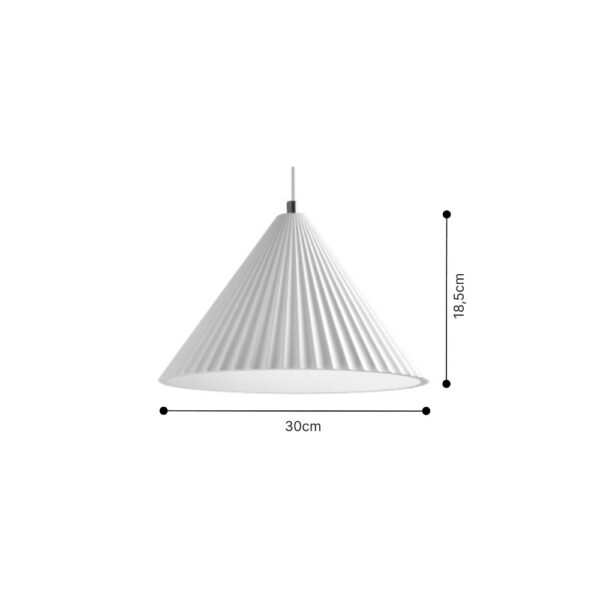 Inlight Κρεμαστό φωτιστικό λευκό από γύψο 1XE27 D:30cm (4065-White) - Image 2
