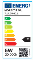 InLight Ε14 LED Filament C35 5watt με μελί κάλυμμα (7.14.05.40.1) - Image 2