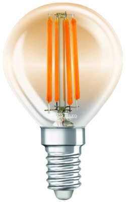 JUST LED JUSTLed-LED Filament Ε14 C35 6W 3000K Θερμό Amber Dimmable (B144506301)