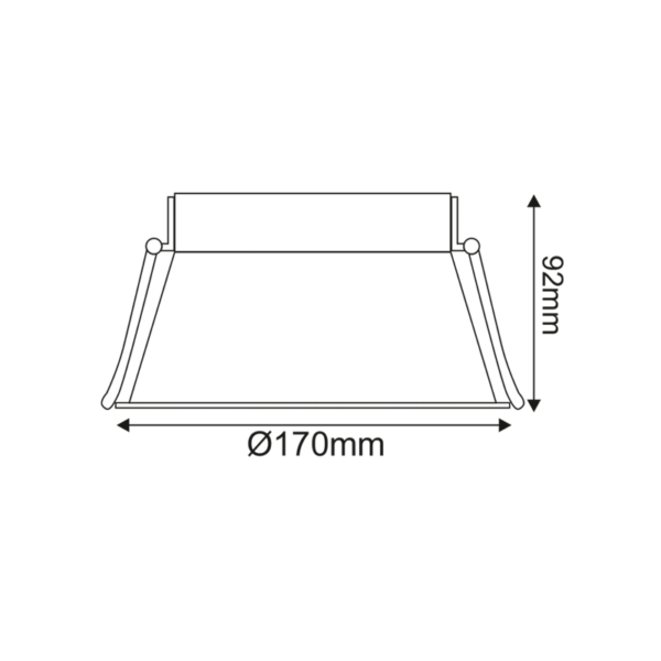 ^ ΣΠΟΤ TRIMLESS AR111 GLC ΜΟΝΟ ΜΑΥΡΟ Φ170xH92 - Image 2