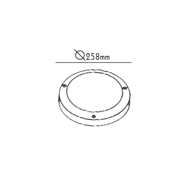 ΠΛΑΦΟΝΙΕΡΑ Νο8155 IP45 ΓΚΡΙ - Image 2
