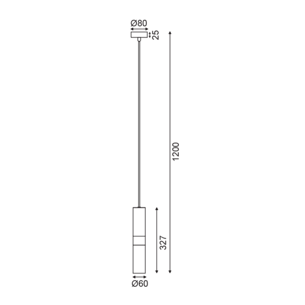 ^ΚΡΕΜΑΣΤΟ Φ/Σ 1XGU10 ΛΕΥΚΟ ΜΕΤΑΛΛΙΚΟ D8XH120CM DA VINCI - Image 3