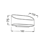 ΕΠΙΤΟΙΧΙΟ Φ/Σ LED ΜΑΥΡΟ UP-DOWN 1X3W 230V 3000K 30000hrs NEPHELE - Image 2