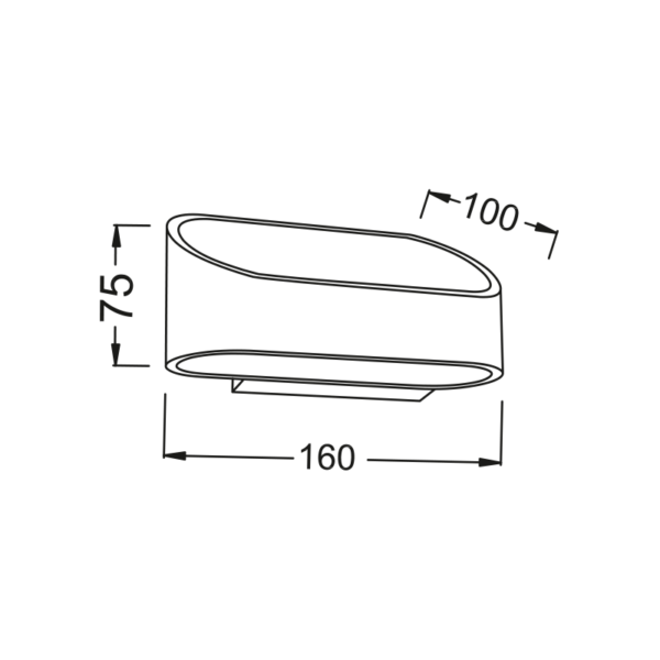 ΕΠΙΤΟΙΧΙΟ Φ/Σ LED ΜΑΥΡΟ UP-DOWN 1X3W 230V 3000K 30000hrs NEPHELE - Image 2