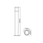^LED SMD POST LUMINAIRE 7W 410LM 340° 230V AC 3.000K DARK GREY CRI80 IP54 30.000HRS - Image 2