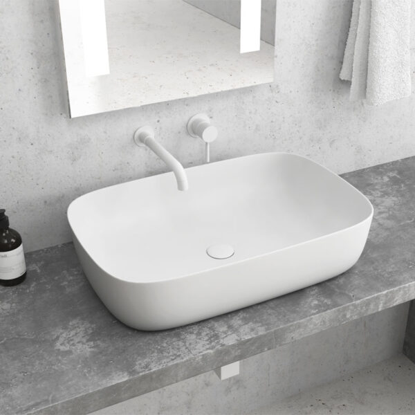 Νιπτήρας επικαθήμενος White Matt LT 2143-PMW KARAG 60x39x14