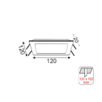 NETTO SQUARE NM REC.LED SLIMPANEL 8W 3000K 490Lm 230V 120X120 Ra80 - Image 3