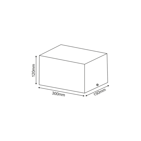 ^  ΣΠΟΤ ΟΡΟΦΗΣ AR111 ΔΙΠΛΟ ΛΕΥΚΟ 150x300x120 - Image 2