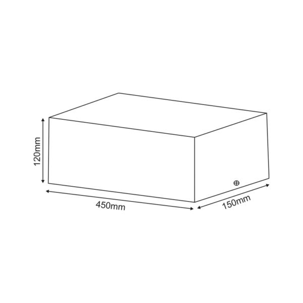 ^  ΣΠΟΤ ΟΡΟΦΗΣ AR111 ΤΡΙΠΛΟ ΜΑΥΡΟ 150x450x120 - Image 2