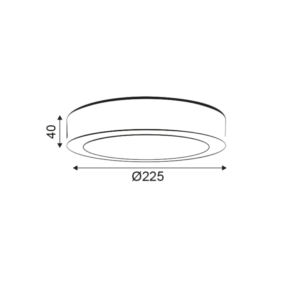 NETTO ROUND W  CEIL LED DIM SLIM PANEL 20W 6000K 1480Lm 230V Φ225 - Image 3
