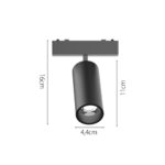 InLight Φωτιστικό LED 9W 3CCT για Ultra-Thin μαγνητική ράγα σε μαύρη απόχρωση (by tuya and zigbee) D:16cmX4,5cm (T05105-BL) - Image 4