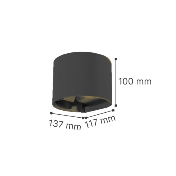 it-Lighting Flathead LED 6W 3CCT Outdoor Wall Lamp in White Color (80203520) - Image 2