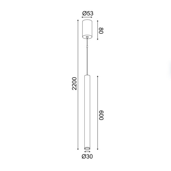 ^ΚΡΕΜΑΣΤΟ Φ/Σ LED 5W 3000K 400LM FINO  ΧΡΥΣΟ ΜΕΤ/ΚΟ IP20 D3XD5,3XH220CM - Image 3