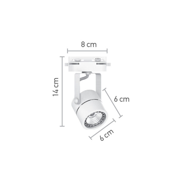 InLight Σποτ Ράγας Λευκό 1XGU10 D:8cmX14cm (T00600-WH) - Image 3