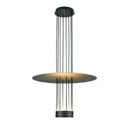 ^ΚΡΕΜΑΣΤΟ Φ/Σ LED 18W 3000K 1260LM ELIA ΜΑΥΡΟ ΜΕΤ/ΚΟ IP20 D60XH104CM