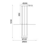 ^ΚΡΕΜΑΣΤΟ Φ/Σ LED 18W 3000K 1260LM ELIA ΜΑΥΡΟ ΜΕΤ/ΚΟ IP20 D60XH104CM - Image 3