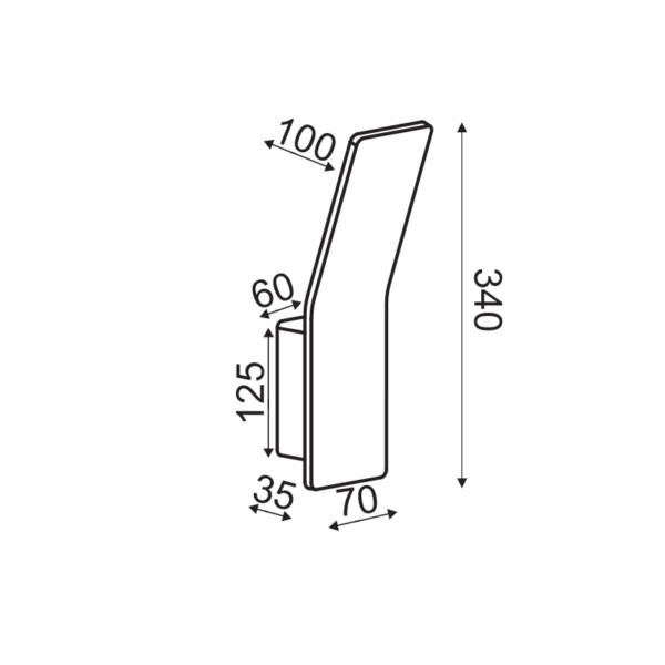 ΕΠΙΤΟΙΧΟ Φ/Σ LED 6W 3000Κ ΑΛΟΥΜΙΝΙΟ ΛΕΥΚΟ 33,5Χ7ΧΗ10CM ZEN - Image 4