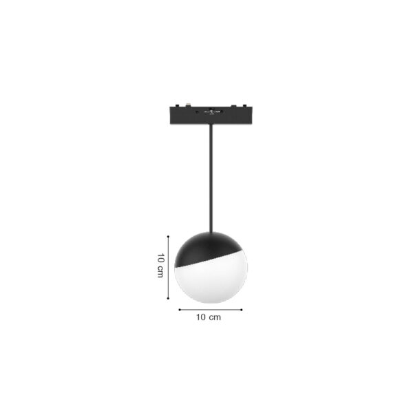 Inlight Κρεμαστό Φωτιστικό LED 6W 3000K-6000K για Ultra-Thin μαγνητική ράγα σε λευκή απόχρωση D:10X10cm (TMZ0050-White) - Image 2