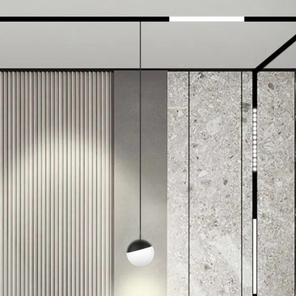 Inlight Κρεμαστό Φωτιστικό LED 6W 3000K-6000K για Ultra-Thin μαγνητική ράγα σε μαύρη απόχρωση D:10X10cm (TMZ0050-Black) - Image 2