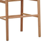 Σκαμπό μπαρ Wishbone pakoworld rubberwood-σχοινί σε φυσική απόχρωση 55x49x96εκ - Image 7