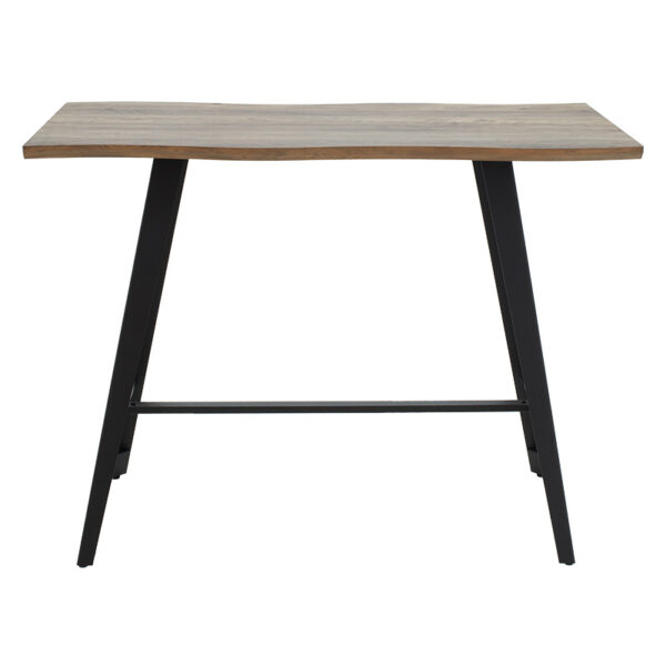 Tραπέζι μπαρ Fortitude pakoworld MDF καρυδί - πόδι μαύρο 140x70x103.5εκ - Image 2