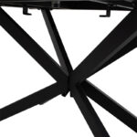 Τραπέζι επεκτεινόμενο Palan pakoworld sintered stone σε όψη μαρμάρου - μαύρο μέταλλο 160-200x80x77εκ - Image 6