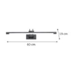 InLight Επιτοίχιο φωτιστικό LED 12W 3000K από μαύρο μέταλλο και ακρυλικό D:60cm (1044-Α-Μαύρο) - Image 2
