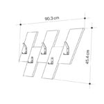 Κρεμάστρα τοίχου Livy pakoworld λευκό μελαμίνης 75.2x1.8x45.3εκ - Image 4
