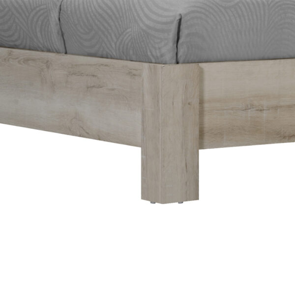Κρεβάτι διπλό OLYMPUS pakoworld σε χρώμα castilo oak 140x200εκ - Image 3