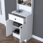 Έπιπλο εισόδου Rockder pakoworld λευκό μελαμίνης 60x35.5x182.8εκ - Image 3