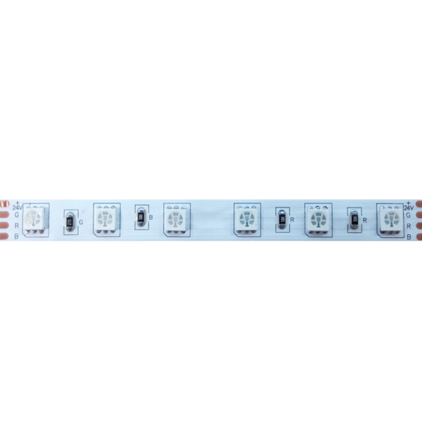 ΛΩΡΙΔΑ LED 5M 14.4W/M 24V DC IP65 NANO RGB 10mm