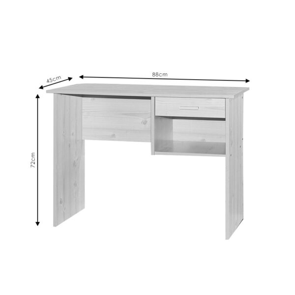 Γραφείο εργασίας με συρτάρι Michael pakoworld φυσικό 88x45x72εκ - Image 7