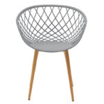 Πολυθρόνα Ezra pakoworld γκρι pp-πόδι φυσικό μέταλλο 62x42x82εκ - Image 4