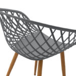Πολυθρόνα Ezra pakoworld γκρι pp-πόδι φυσικό μέταλλο 62x42x82εκ - Image 5