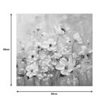 Πίνακας σε καμβά Rozy II Inart 80x3x80εκ - Image 2