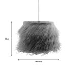 Φωτιστικό οροφής Hairy Inart Ε27 ρατάν σε φυσική απόχρωση Φ70x40εκ - Image 3