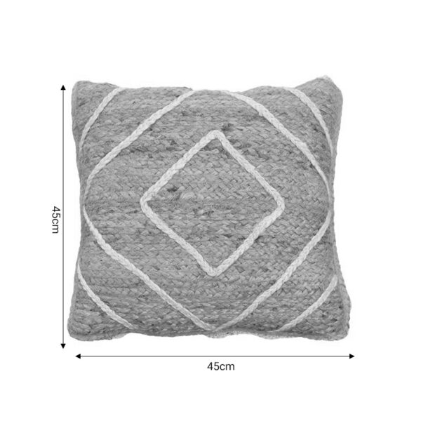 Μαξιλάρι Teddiens Inart φυσικό 100% γιούτα 45x45x2.5εκ - Image 4