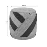 Σκαμπό Relous Inart φυσικό-μαύρο 100% γιούτα Φ37x39εκ - Image 5