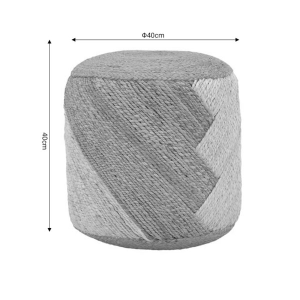 Σκαμπό Elision Inart φυσικό-μπεζ 100% γιούτα Φ38x38εκ - Image 5