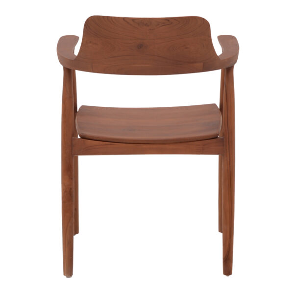 Πολυθρόνα Jambene pakoworld teak ξύλο σε καρυδί απόχρωση 57x54x79εκ - Image 5